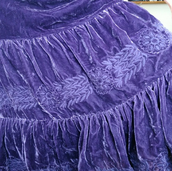 Purple Velvety Skirt - Picture 2 of 5